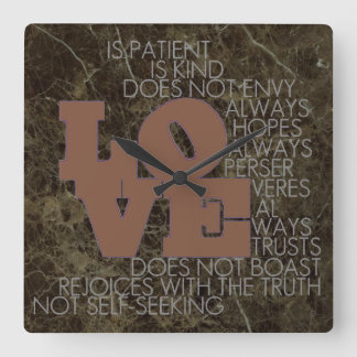 Love Never Fails - Wall Clock
