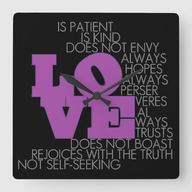 Love Never Fails - Wall Clock (Front)