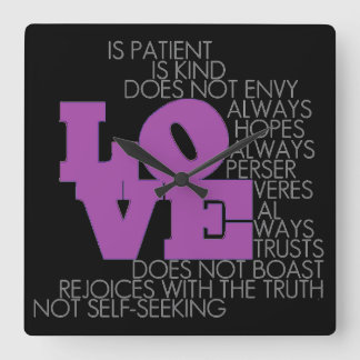 Love Never Fails - Wall Clock
