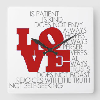 Love Never Fails - Wall Clock