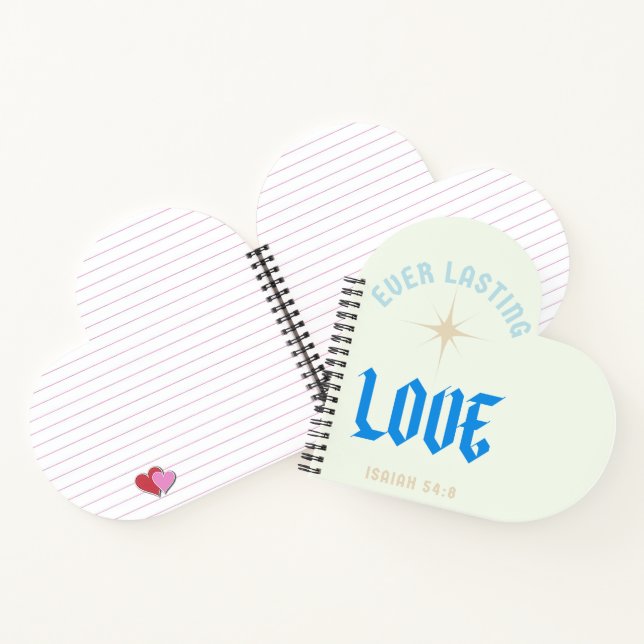 Love Never Fails, Wedding, Marriage, Graphic Art  Notebook (Inside)