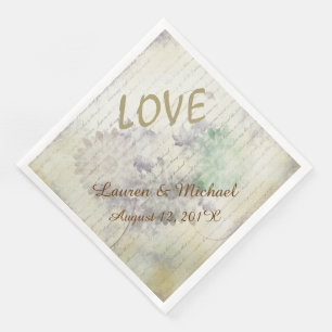 Love Never Fails Wedding Napkin