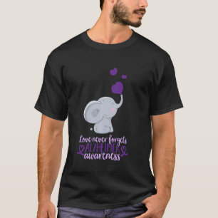 Love Never Forgets Alzheimer Awareness End Alz T-Shirt