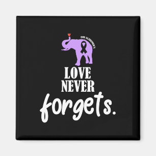 Love Never Forgets Alzheimer Awareness Memories Ma Magnet