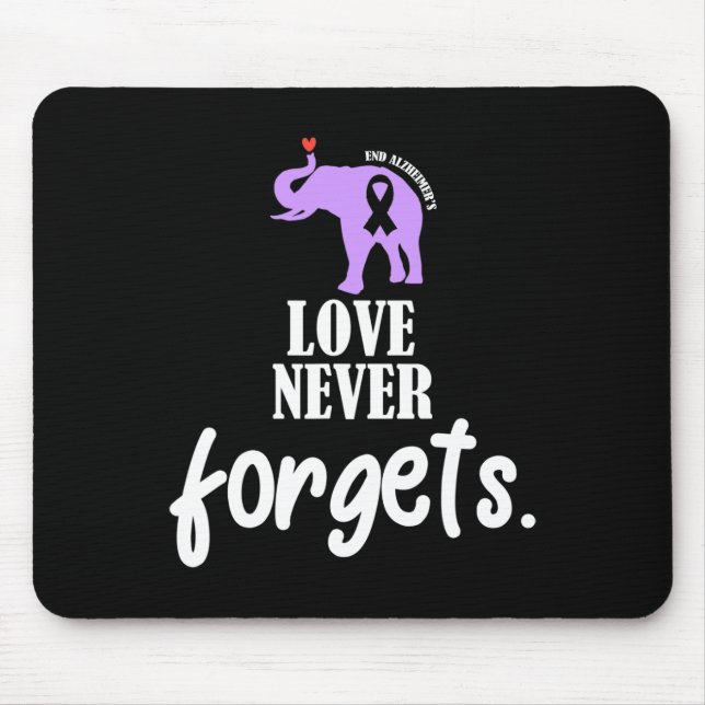Love Never Forgets Alzheimer Awareness Memories Ma Mouse Mat (Front)