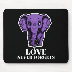 Love Never Forgets Elephant For Woman Alzheimer's Mouse Mat