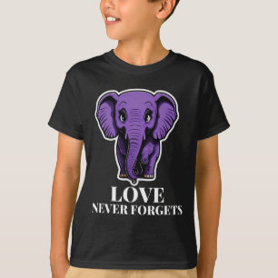 Love Never Forgets Elephant For Woman Heimerheimer T-Shirt