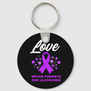 Love Never Forgets End Alzheimer Alzheimer's Aware Key Ring