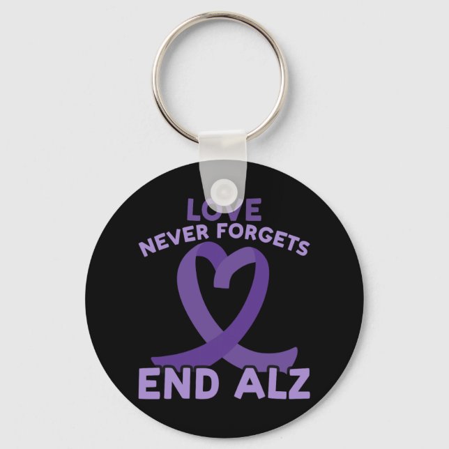 Love Never Forgets End Heimer Heimerheimer Awarene Key Ring (Front)