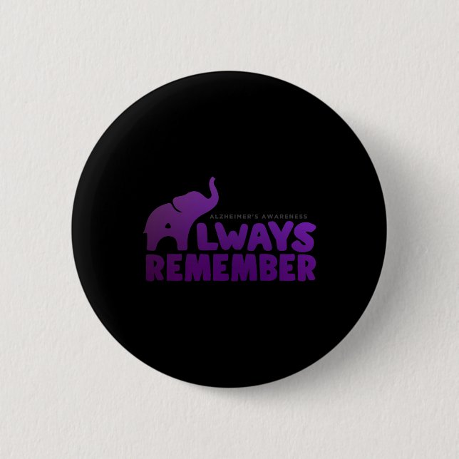 Love Never Forgets Heimerheimer Elephant 2  6 Cm Round Badge (Front)