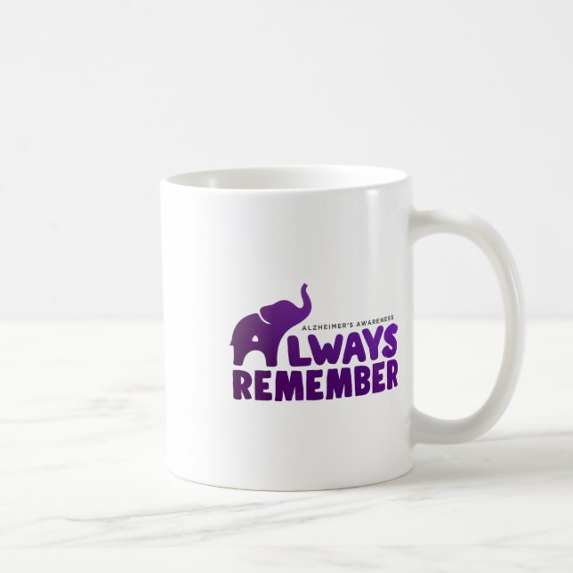 Love Never Forgets Heimerheimer Elephant  Coffee Mug (Right)