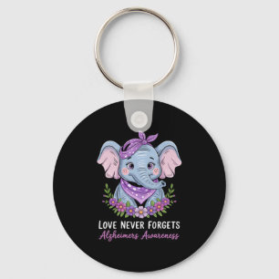 Love Never Forgets Heimerheimer’s Awareness Elepha Key Ring