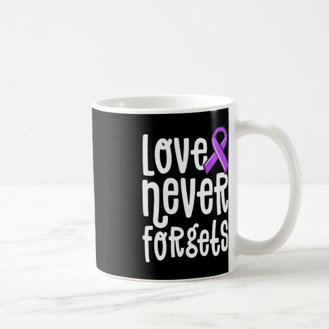 Love Never Forgets Memories Matter Alzheimer  End  Coffee Mug (Right)