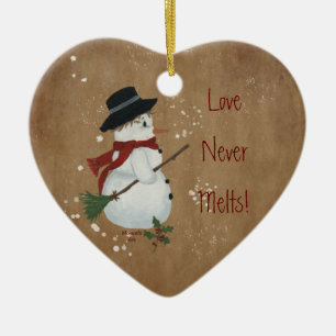 Love Never Melts (2) Christmas Ornament