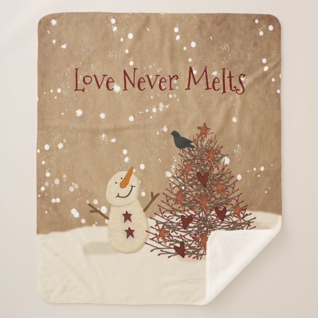 Love Never Melts Sherpa Blanket (Front)