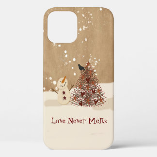 Love Never Melts Snowman iPhone 12 Case
