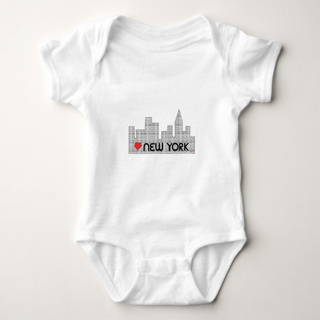 Love NEW YORK Baby Bodysuit (Front)