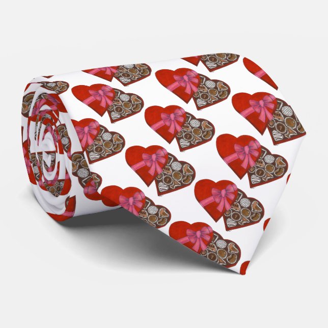 Love New York City Valentine NYC Box of Chocolates Tie (Rolled)
