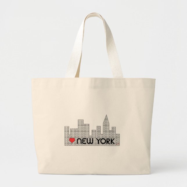 Love NEW YORK Large Tote Bag (Front)