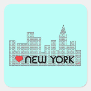 Love NEW YORK Square Sticker