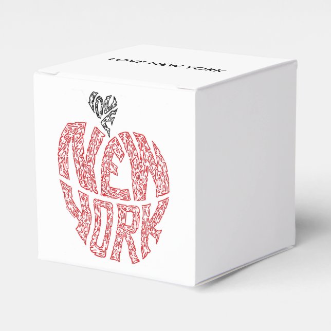 LOVE NEW YORK - THE BIG APPLE FAVOUR BOX (Front Side)