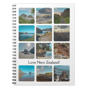 Love New Zealand Photo Gallery Collage Notebook
