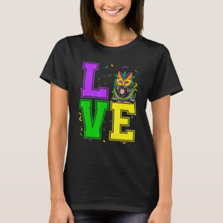 Love Newfoundland Dog Mardi Gras Festival Party T-Shirt