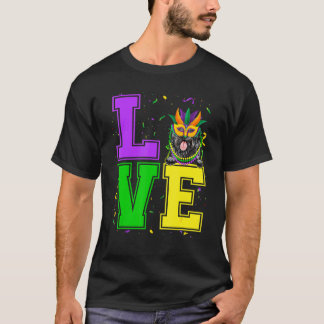 Love Newfoundland Dog Mardi Gras Festival Party T-Shirt