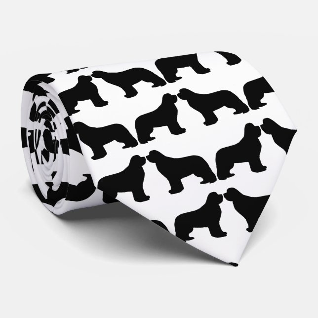 Love Newfoundland Dogs Tie (Rolled)