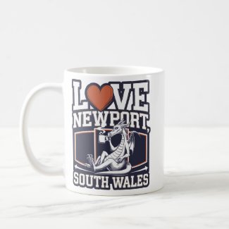 Love Newport South Wales Drgon Mug