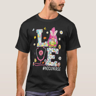 Love Nicu Nurse Bunny Gnome Easter Eggs Hunt Nursi T-Shirt
