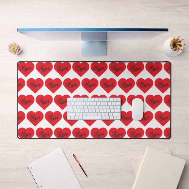 Love Niger With Heart Desk Mat (Office 1)