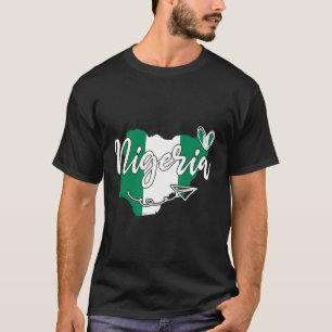 Love Nigeria Map Cute Heart Graphic Patriotic Nige T-Shirt
