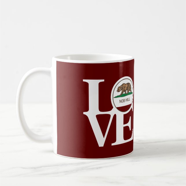LOVE Nob Hill 11oz Mug Red (Left)