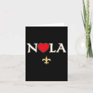 Love Nola New Orleans Fleur De Lis Heart Nola 1 Card