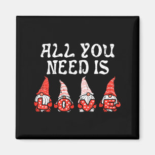 Love Nordic Gnomes Cute Valentines Day Tomte Women Magnet