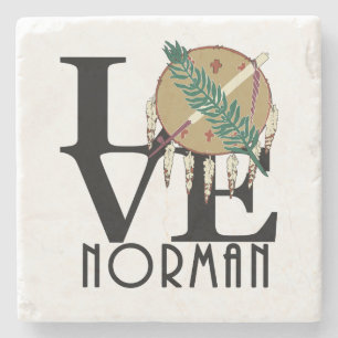 LOVE Norman Oklahoma Stone Coaster