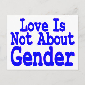 Love Not About Gender Postcard