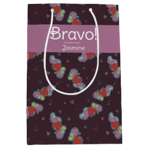 Love Note: Doodles for Music Lovers Pink Medium Gift Bag