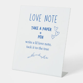 Love Note Tree Sign – Elegant Party Direction Sign