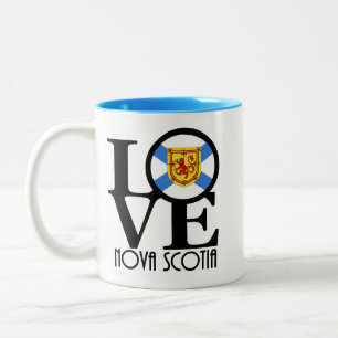 LOVE Nova Scotia Canada Two-Tone Coffee Mug