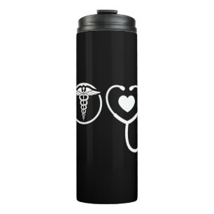 Love Nurse Cute Nurse ER Nurse RN Nurse CNA Nurse Thermal Tumbler