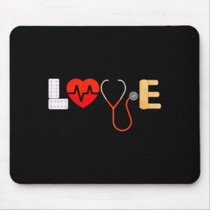 Love Nurse Funny Cute Novelty Graphic Idea Gift Va Mouse Mat