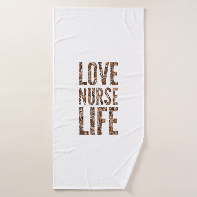 Love nurse life  bath towel (Bath Towel)