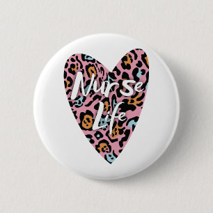 Love Nurse Life Cheetah 16Love Nurse Life Cheetah 6 Cm Round Badge