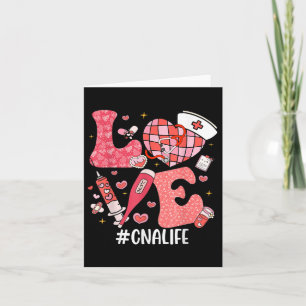 Love Nurse Life Cna Life Disco Heart Nurse Week Card