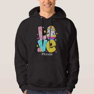 Love Nurse Life Cna Rn Or Bunny Ears Funny Easter Hoodie