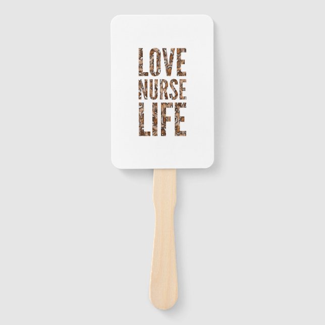 Love nurse life  hand fan (Front)