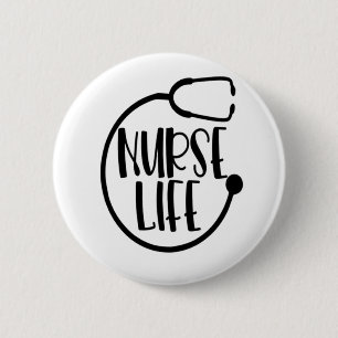 love nurse life Sticker  6 Cm Round Badge