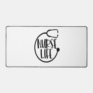 love nurse life Sticker Desk Mat